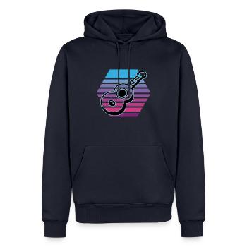 Ukulelen Vitage - Männer Premium Bio Hoodie - Navy - Vorne - Nico (187cm)