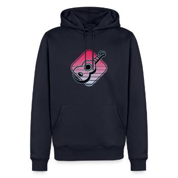 Ukulelen Vitage - Männer Premium Bio Hoodie - Navy - Vorne - Nico (187cm)
