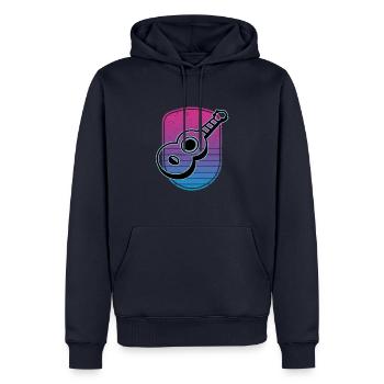 Ukulelen Vitage - Männer Premium Bio Hoodie - Navy - Vorne - Nico (187cm)