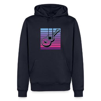 Ukulelen Vitage - Männer Premium Bio Hoodie - Navy - Vorne - Nico (187cm)