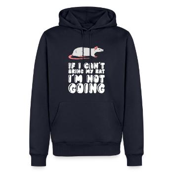 Wenn Ich Meine Ratte Nicht Mitbringe - Männer Premium Bio Hoodie - Navy - Vorne - Nico (187cm)