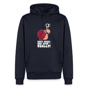 Bester Schneckenpapa Aller Zeiten - Männer Premium Bio Hoodie - Navy - Vorne - Nico (187cm)