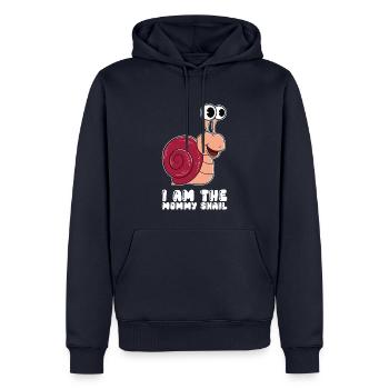 Ich Bin Die Mama-Schnecke - Männer Premium Bio Hoodie - Navy - Vorne - Nico (187cm)