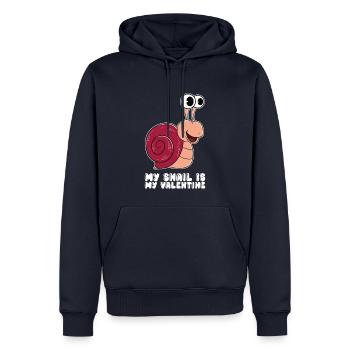 Meine Schnecke Ist Meine Valentine - Männer Premium Bio Hoodie - Navy - Vorne - Nico (187cm)