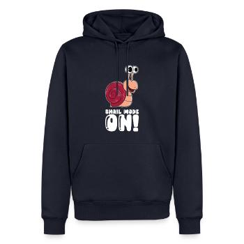 Snail Mode On - Men’s Premium Organic Hoodie - navy - Front - Nico (187cm)