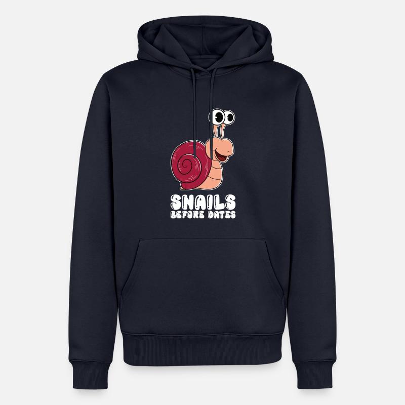 Escargots avant les dates - Sweat à capuche Premium bio Homme - bleu marine