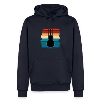 Contrebasse - Sweat à capuche Premium bio Homme - bleu marine - Devant - Nico (187cm)