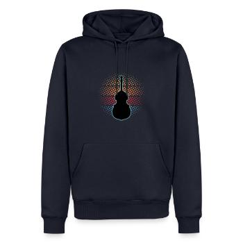 Contrebasse - Sweat à capuche Premium bio Homme - bleu marine - Devant - Nico (187cm)