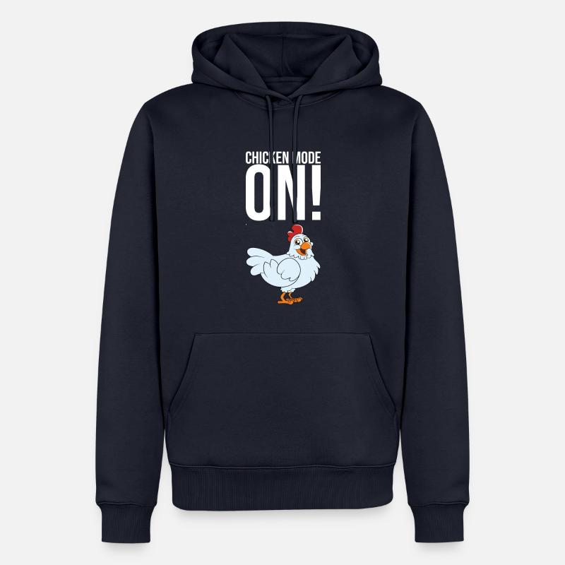 Mode poulet activé - Sweat à capuche Premium bio Homme - bleu marine