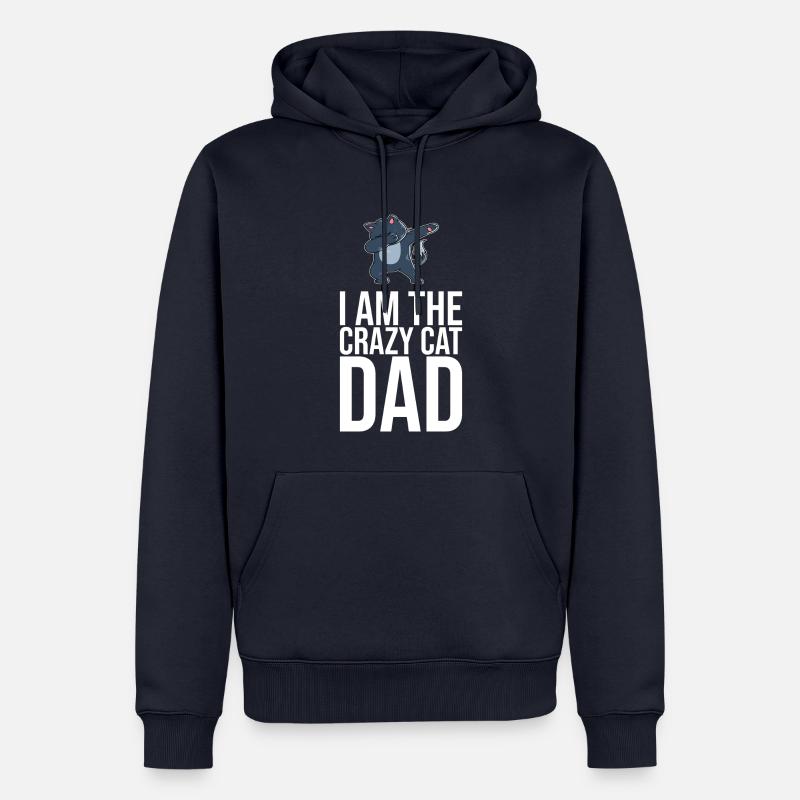 Dabbing Cat Funny Cat - Sweat à capuche Premium bio Homme - bleu marine