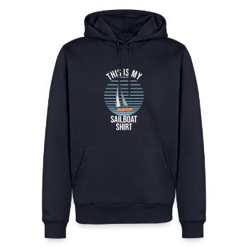 Sailboat This Is My Sailboat Shirt - Männer Premium Bio Hoodie - Navy - Vorne - Nico (187cm)