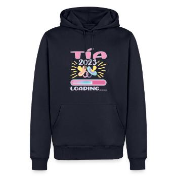 Tía 2023 Loading - Männer Premium Bio Hoodie - Navy - Vorne - Nico (187cm)