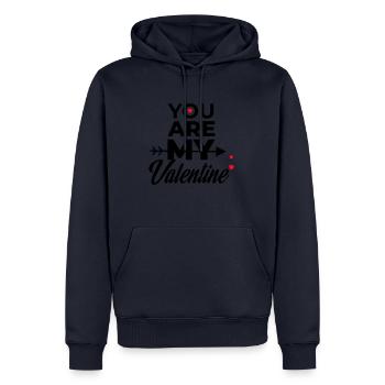 YOU ARE MY VALENTINE - Men’s Premium Organic Hoodie - navy - Front - Nico (187cm)