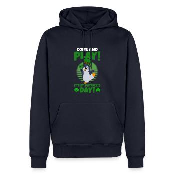 Cute Penguin Shamrocks Saint Patrick's Day Penguin - Männer Premium Bio Hoodie - Navy - Vorne - Nico (187cm)