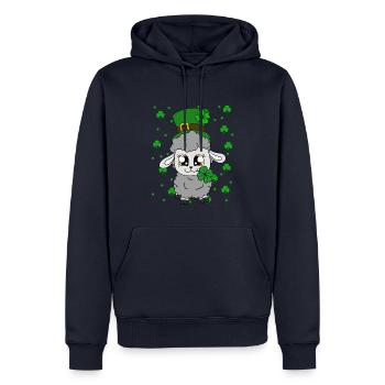 Sheep Shamrocks Saint Patrick's Day - Men’s Premium Organic Hoodie - navy - Front - Nico (187cm)