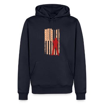 Croquet Player Usa Flag Croquet - Männer Premium Bio Hoodie - Navy - Vorne - Nico (187cm)