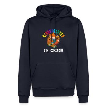 Maternelle I’m Coming Fox Skateboard - Sweat à capuche Premium bio Homme - bleu marine - Devant - Nico (187cm)