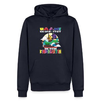 Kindergartenkind Hallo Kindergarten Ich Komme - Männer Premium Bio Hoodie - Navy - Vorne - Nico (187cm)