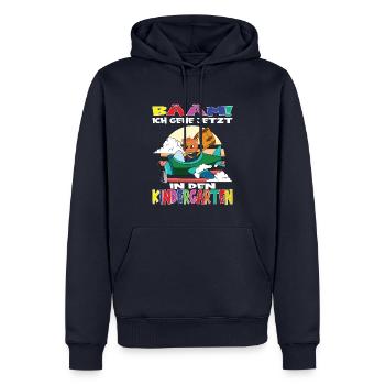 Kindergartenkind Hallo Kindergarten Ich Komme - Männer Premium Bio Hoodie - Navy - Vorne - Nico (187cm)