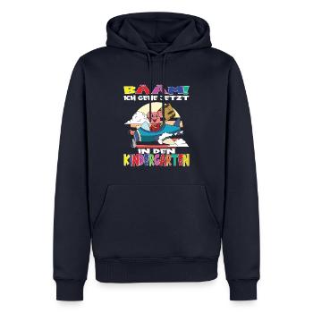 Kindergartenkind Hallo Kindergarten Ich Komme - Männer Premium Bio Hoodie - Navy - Vorne - Nico (187cm)