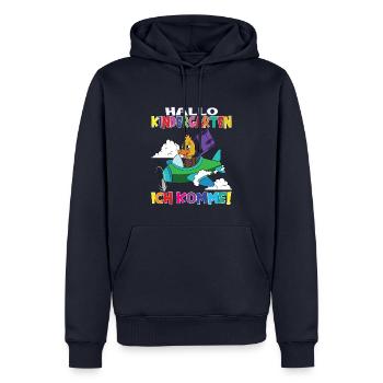 Kindergartenkind Hallo Kindergarten Ich Komme - Männer Premium Bio Hoodie - Navy - Vorne - Nico (187cm)