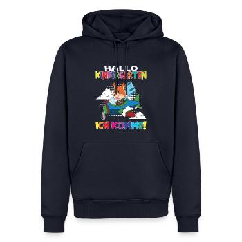 Kindergartenkind Hallo Kindergarten Ich Komme - Männer Premium Bio Hoodie - Navy - Vorne - Nico (187cm)
