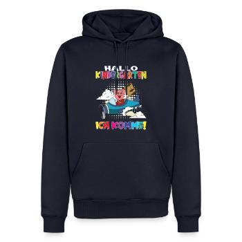 Kindergartenkind Hallo Kindergarten Ich Komme - Männer Premium Bio Hoodie - Navy - Vorne - Nico (187cm)