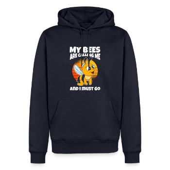 My Bees Are Calling Me And I Must Go - Männer Premium Bio Hoodie - Navy - Vorne - Nico (187cm)