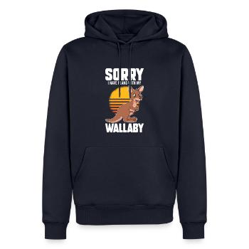 Wallaby Better Than Therapy - Männer Premium Bio Hoodie - Navy - Vorne - Nico (187cm)