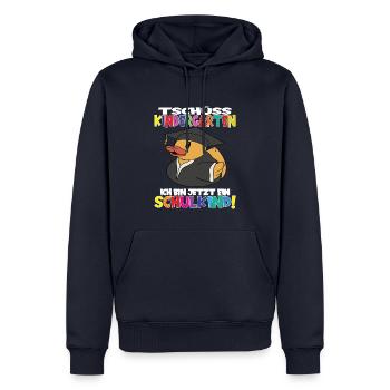 Tschüss Kindergarten Ich Bin Jetzt Ein Schulkind! - Männer Premium Bio Hoodie - Navy - Vorne - Nico (187cm)