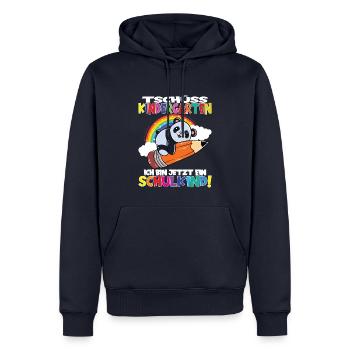 Tschüss Kindergarten Ich Bin Jetzt Ein Schulkind! - Männer Premium Bio Hoodie - Navy - Vorne - Nico (187cm)