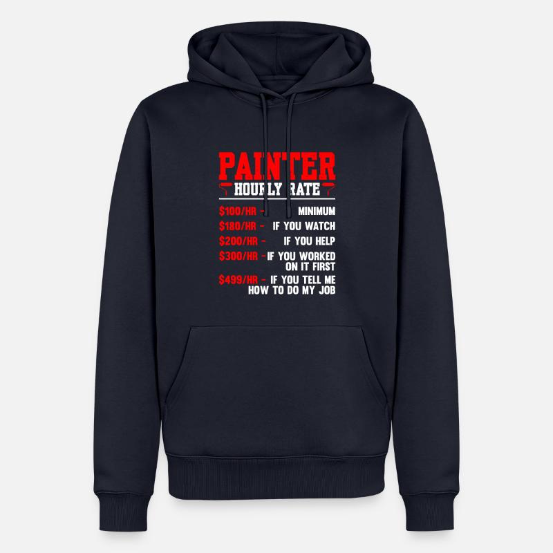 Painter Hourly Rate Painter - Männer Premium Bio Hoodie - Navy