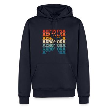 Funny Acroyoga Acro Yoga - Männer Premium Bio Hoodie - Navy - Vorne - Nico (187cm)
