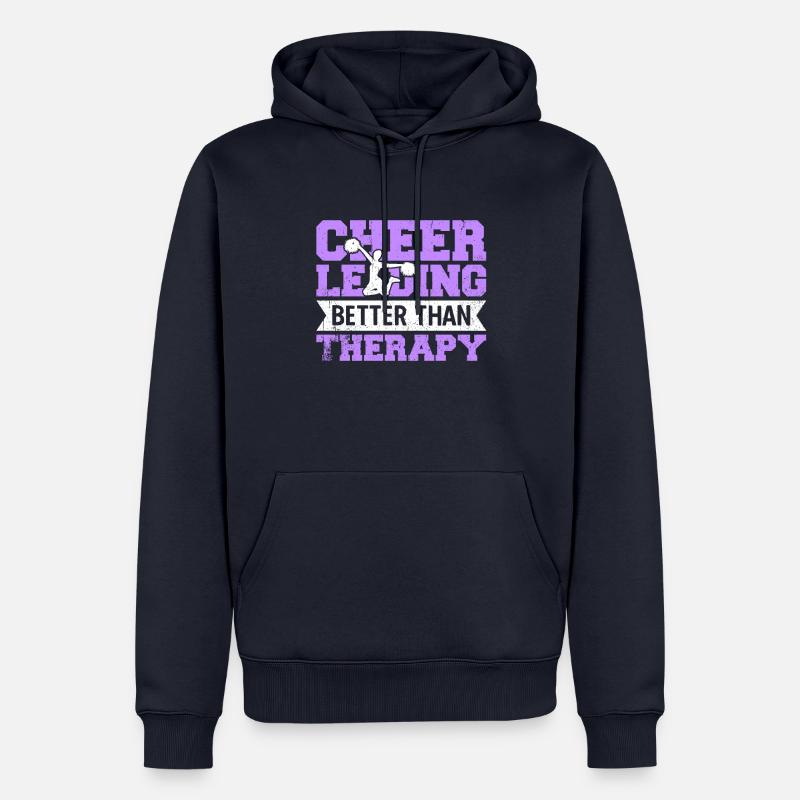 Cheerleading Better Than Therapy - Männer Premium Bio Hoodie - Navy