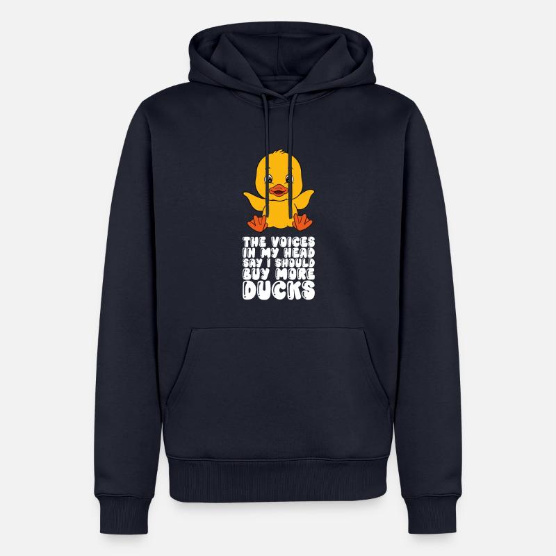 Drôle de canard Canards mignons - Sweat à capuche Premium bio Homme - bleu marine