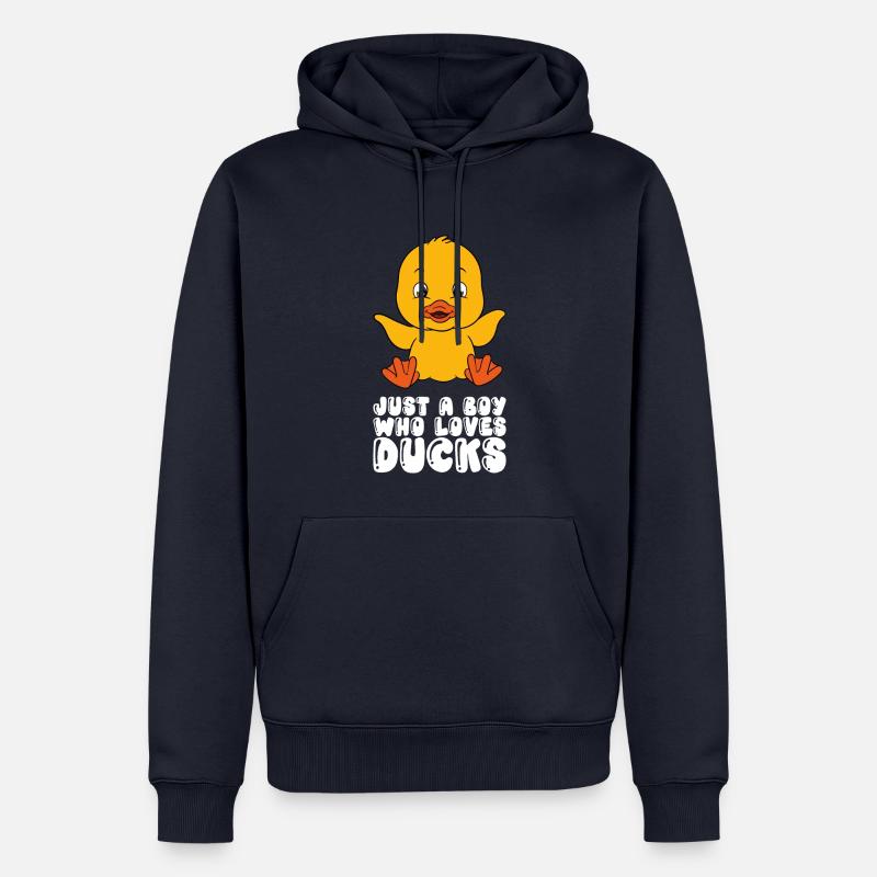 Drôle de canard Canards mignons - Sweat à capuche Premium bio Homme - bleu marine
