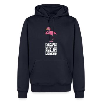 Drôle de flamant rose - Sweat à capuche Premium bio Homme - bleu marine - Devant - Nico (187cm)