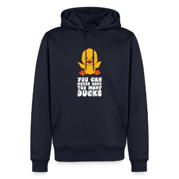 Drôle de canard Canards mignons - Sweat à capuche Premium bio Homme - bleu marine - Devant - Nico (187cm)