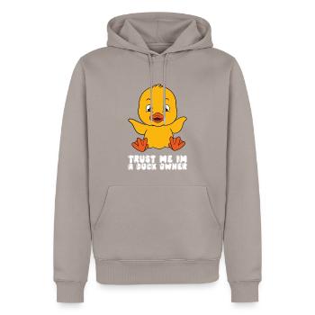 Drôle de canard Canards mignons - Sweat à capuche Premium bio Homme - taupe - Devant - Nico (187cm)