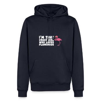 Drôle de flamant rose - Sweat à capuche Premium bio Homme - bleu marine - Devant - Nico (187cm)