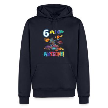 6 Et génial anniversaire Astronaute - Sweat à capuche Premium bio Homme - bleu marine - Devant - Nico (187cm)