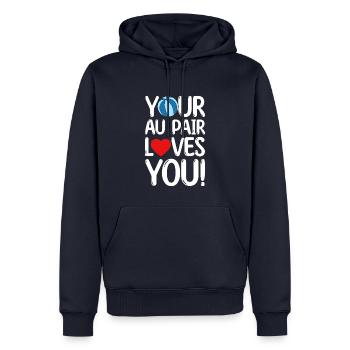Au Pair Mädchen Kindergarten Nanny - Männer Premium Bio Hoodie - Navy - Vorne - Nico (187cm)