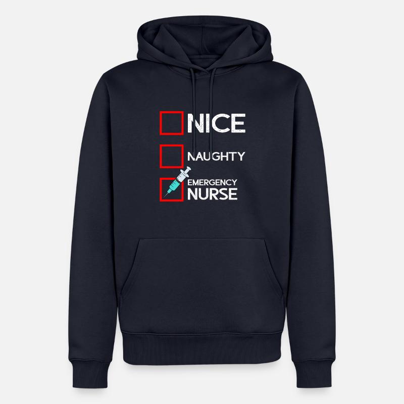 Drôles de cadeaux d’infirmière - Sweat à capuche Premium bio Homme - bleu marine