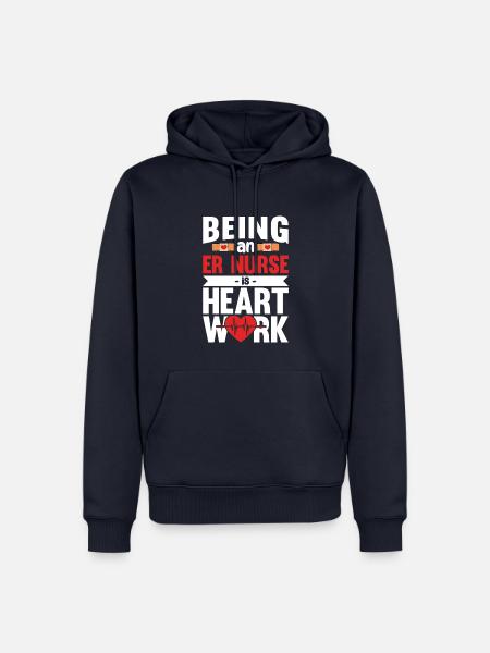 Lustige Krankenschwester Geschenke - Männer Premium Bio Hoodie - Navy