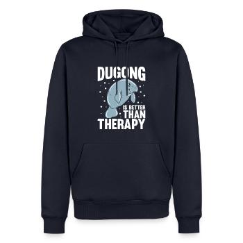 Dugong Manatees Seekuh - Männer Premium Bio Hoodie - Navy - Vorne - Nico (187cm)