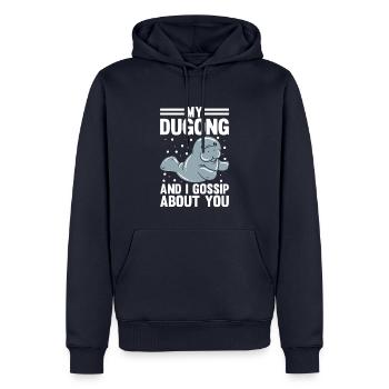 Dugong Manatees Seekuh - Männer Premium Bio Hoodie - Navy - Vorne - Nico (187cm)