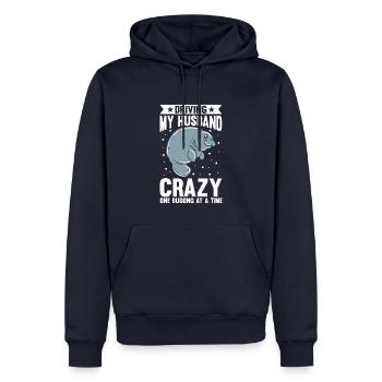 Dugong Manatees Seekuh - Männer Premium Bio Hoodie - Navy - Vorne - Nico (187cm)