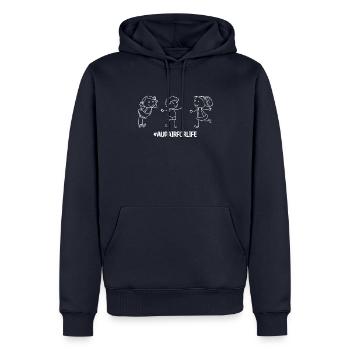 Au Pair Fille Maternelle Nounou - Sweat à capuche Premium bio Homme - bleu marine - Devant - Nico (187cm)