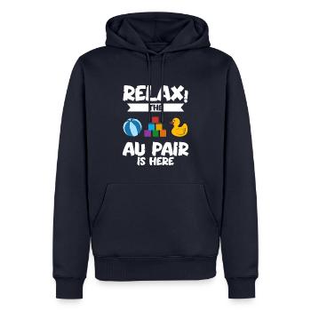 Au Pair Mädchen Kindergarten Nanny - Männer Premium Bio Hoodie - Navy - Vorne - Nico (187cm)