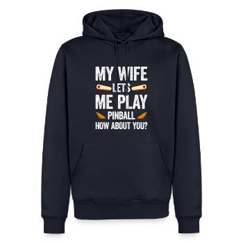 Pinball Machine Pinball Machine - Men’s Premium Organic Hoodie - navy - Front - Nico (187cm)